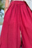 Sandbar Linen Blend Barrel Culotte Pant Rioja